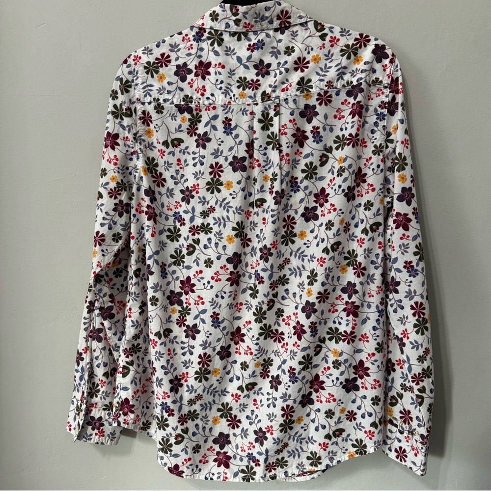 St. John's Bay Cotton Shirt long-sleeve, shirt, Floral pattern. Sz. L - Picture 5 of 6